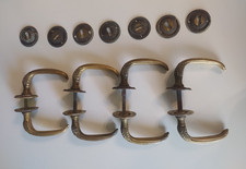 8 MANIGLIE IN OTTONE PER 4 PORTE INTERNE - VINTAGE
