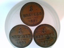 3 Münzen, Österreich, 1