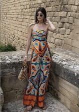 Tuta ZARA arancione stampa top