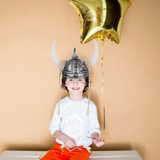  Cappello vichingo unico in corno con trecce Cappello corno vichingo Cappello