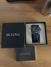 Orologio Cronografo Uomo Bulova Marine Star Silicone Blu 98B246.