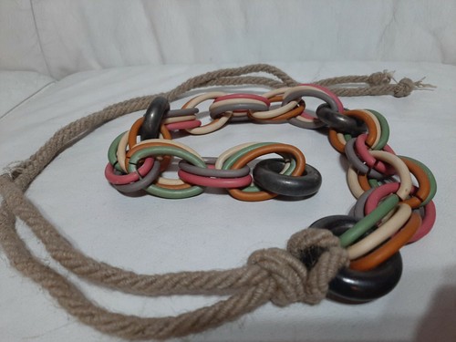 Cintura plastica corda vintage - plastica,