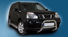 Barra protezione anteriore con barra trasversale adatta per Nissan X-Trail 2007 - 2010