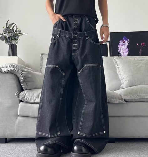 Pantalone uomo nero dritto