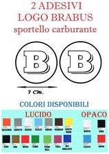 2 Adesivi Logo BRABUS smart mercedes - benz sticker sportello carburante auto