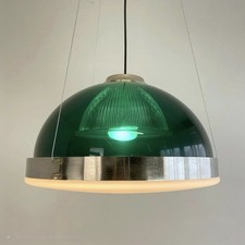 Lampada a sospensione Vintage anni '60 verde Art Deco 