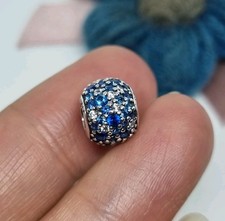 NUOVO originale Pandora cielo mosaico pavè luci charm blu e zirconi trasparenti 💕 S925 ALE 