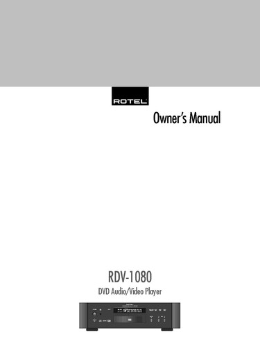 Rotel rdv 1080 - rotel, rdv-1080