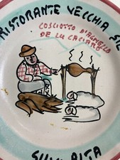 ABRUZZO-CUCINA-RISTORANTE-SILVI-PIATTO DECORATIVO-PUBBLICITARIO-SOLIMENE-VIETRI