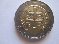moneta euro 2,00 slovenia 2009 croce patriarcale circolato RARO