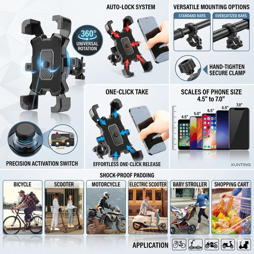 Supporto telefono bici 360 - supporto,