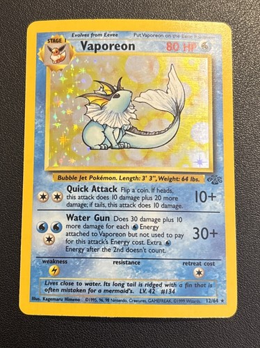 Pokémon tcg vaporeon jungle - pokémon,