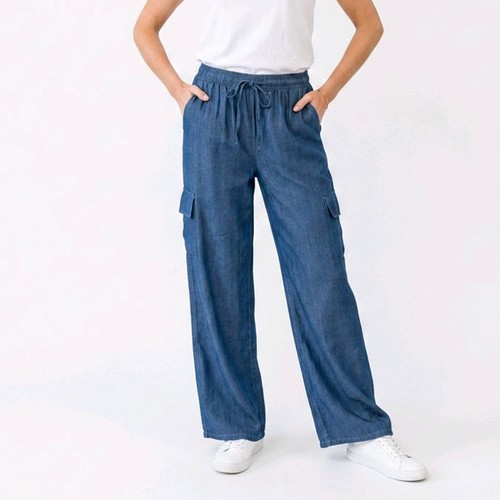 Pantalone donna gamba larga
