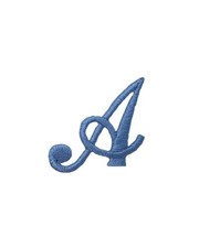 Applicazione Termoadesiva Lettera Iniziali Alfabeto Ricamo Punto Pieno Corsivo C