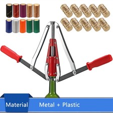 Pressa sughero manuale doppia leva per bottiglia vino + tappi legno + pellicola termoretraibile