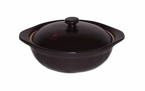Pot coperchio nero ceramica - pot,
