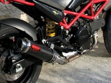 Ducati Monster 620 695 1000 MassMoto Doppio Terminale Scarico GP1 Carbonio x2