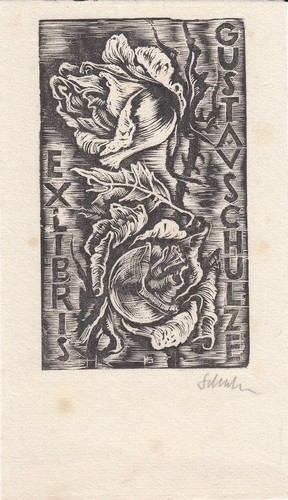 Exlibris bookplate holzstich - exlibris,