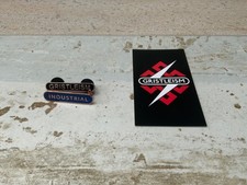 THROBBING GRISTLE GRISTLEISM  rare 2x badge pin + card  PSYCHIC TV Chris & Cosey