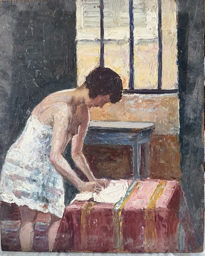 Antico quadro olio - quadro-olio, pannello