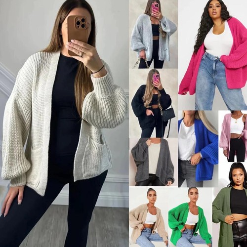 Cardigan donna maglia grossa