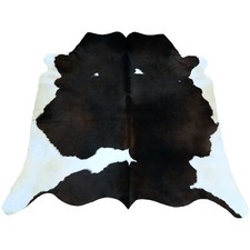 Marrone Scuro Bianco Vero Vacchetta Tappeto Medio Mucca Tappeto Pelle Mucca