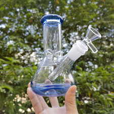 6" Blue Glass Bong Hookah
