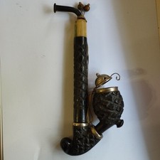 Pipa in radica Bruyere Garantie rusticata nera Pfeife Pipe Pijp