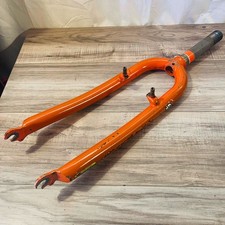 Forcella MTB rigida GT Wide Crown 1 1/8 filettata 144mm 400 asse a corona arancione