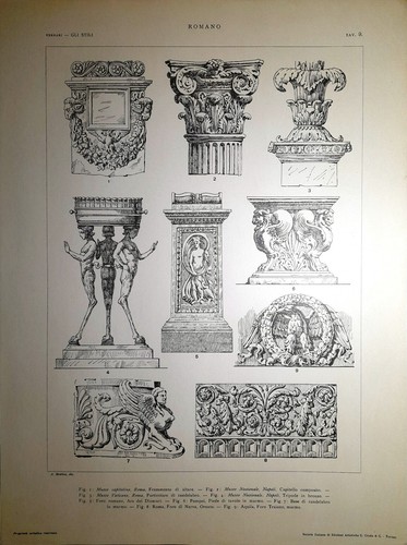 Stampa antica roma capitello - stampa,