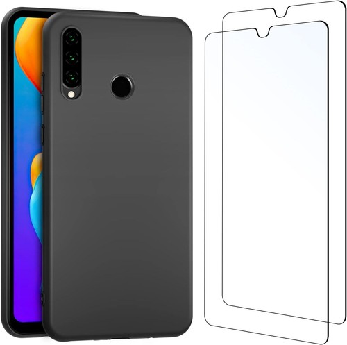 Coque noir verre trempé - +,