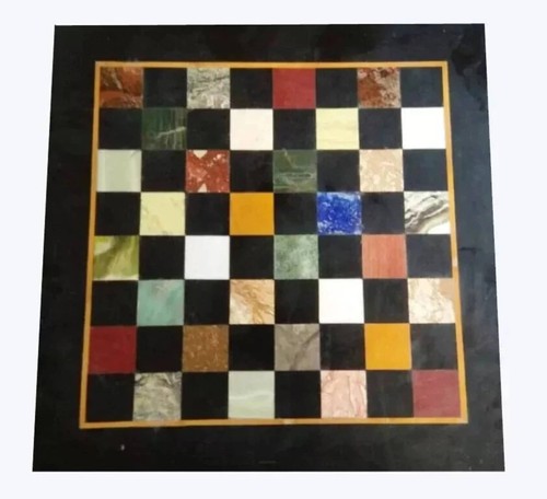Scacchiera marmo nero - marmo,