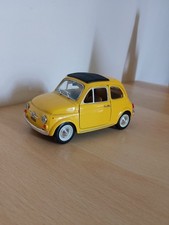 Fiat 500 Modellino,Scala 1/21,Condizioni Buone,Colore Giallo,Metallo,Anno 1963