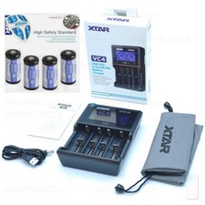 Caricabatterie XTAR VC4 LCD +