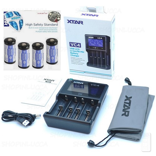 Caricabatterie xtar vc4 - xtar, +