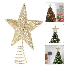  2 Pcs Decorazione Superiore Dell'albero Di Natale Star Cinque Punti