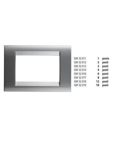 Gewiss placca posto titanio - placca,
