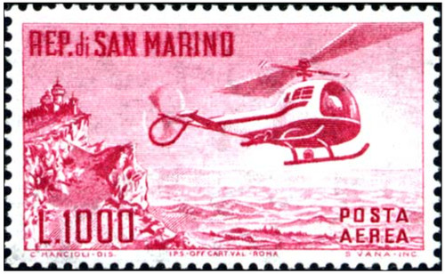 1961 san marino elicottero - marino,