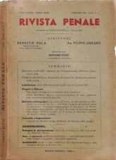 Rivista Penale - Anno LXXXIII - Terza Serie - Gennaio 1958 - Fasc. N. 1. . AA.VV