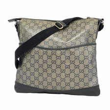 Borsa a tracolla Gucci Gg Canvas nera rivestita tela argento vintage autentica