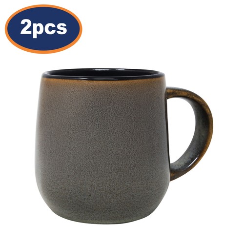Coffee mug set stoneware - stoneware, grey