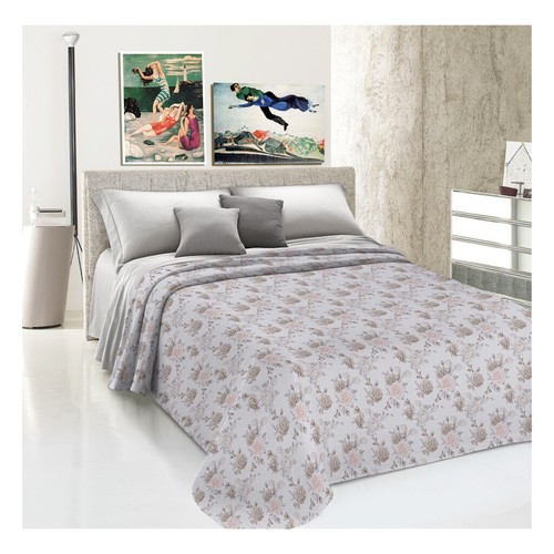 Copriletto estivo fiori rose - estivo,