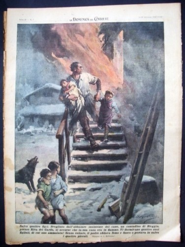 1940 incendio bleggio garda - incendio,