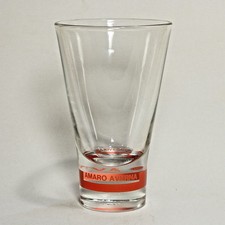 AMARO AVERNA 4 BICCHIERI PUBBLICITARI IN VETRO ANNI 70