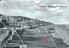 ch125 cartolina genova pra mareggiata il centro del mare