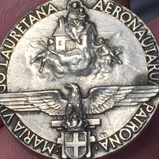 AERONAUTICA MEDAGLIETTA VERGINE LAURETANA PROTETTRICE DEGLI AVIATORI