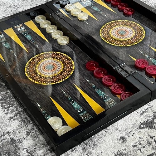 Set backgammon fatto mano x - backgammon,