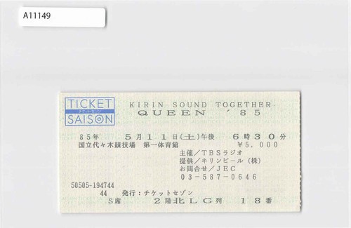 Biglietto concerto queen japan - biglietto,