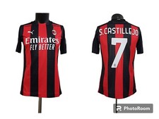 MAGLIA MILAN MATCH WORN CASTILLEJO MILAN 20/21 SHIRT MILAN TIM CUP JERSEY MILAN