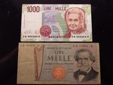 Italia 1000 Lire 1968 e 1000